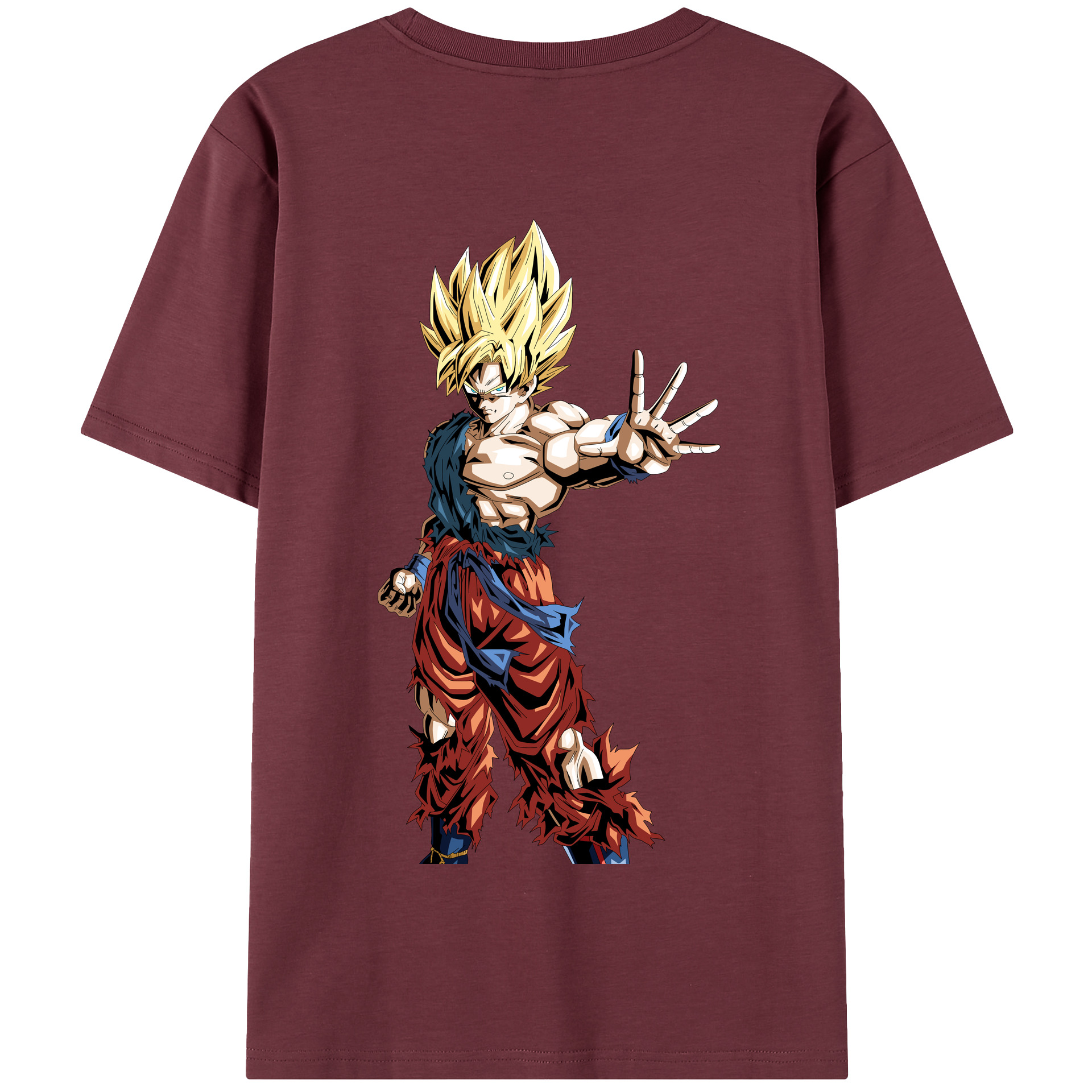 （画像用） ドラゴンボール 孫悟空（そん ごくう）Son Goku カカロット DRAGON BALL Kakarotto 綿100％半袖Tシャツ（背面プリント）